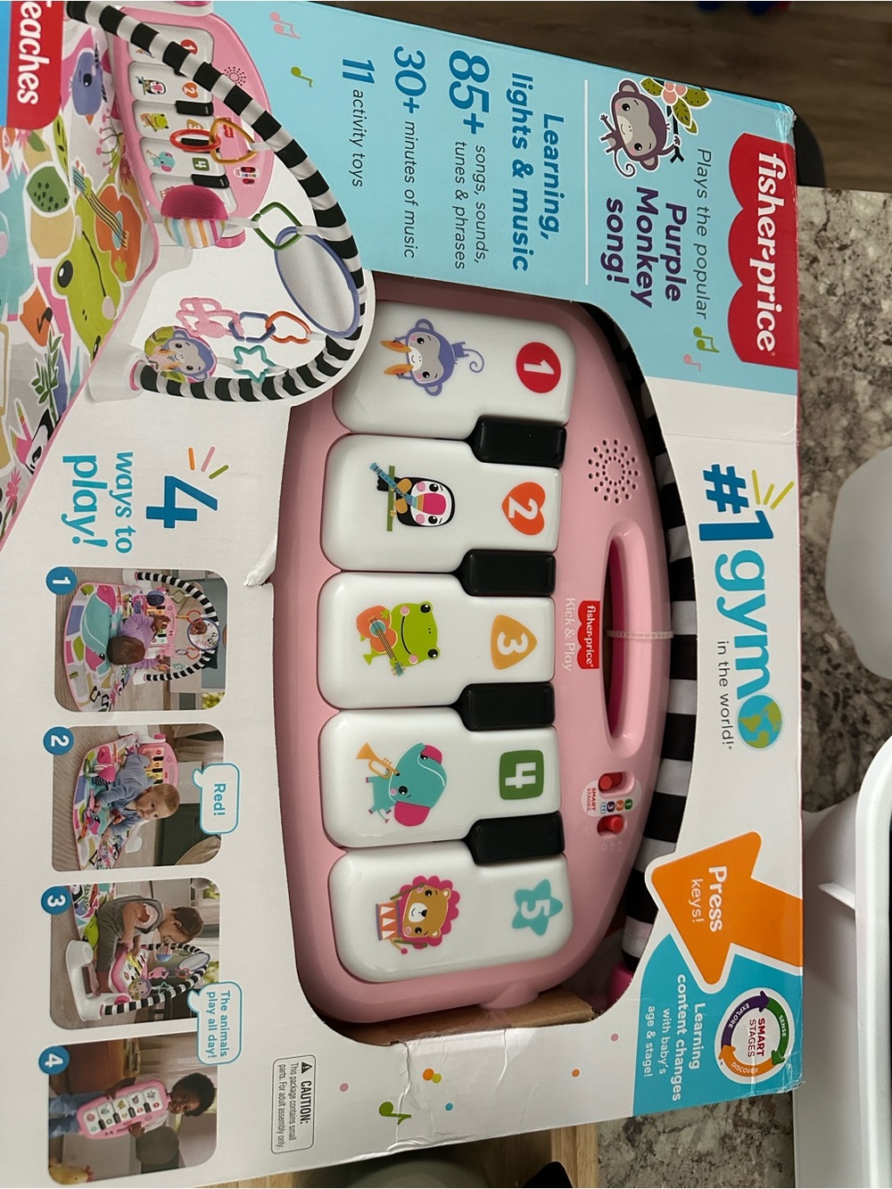 Fisher price glow & grow kick & play piano gym
